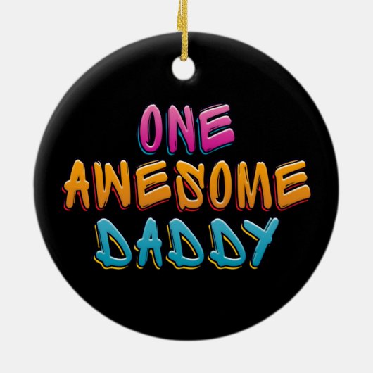 Eén Geweldige papa Graffiti Typografie | ORNAMENT (Achterkant)