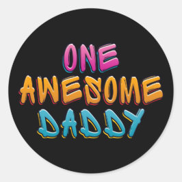 Eén Geweldige papa Graffiti Typografie | STICKER