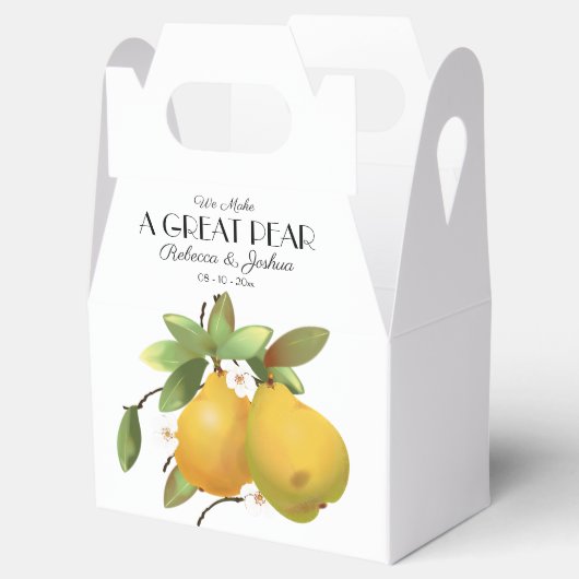 Een geweldige peer bruiloft gunst bedankdoosjes (Geopend)