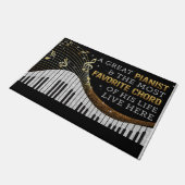 Een geweldige pianist doormat, pianospelers, cadea deurmat (Schuin)
