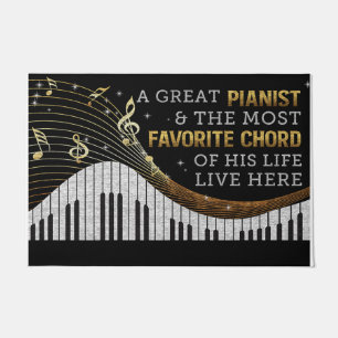 Een geweldige pianist doormat, pianospelers, cadea deurmat