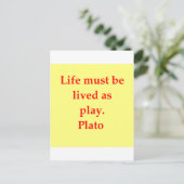 Een geweldige Plato quote Briefkaart (Staand voorkant)