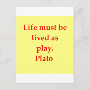 Een geweldige Plato quote Briefkaart