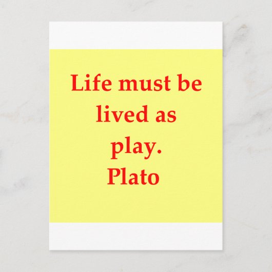 Een geweldige Plato quote Briefkaart (Voorkant)