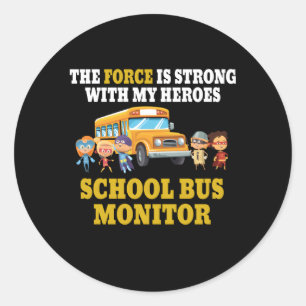 Een geweldige school bus monitor bus assistent ronde sticker