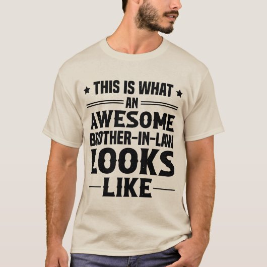 Een Geweldige schoonbroer ziet er uit T-shirt (Voorkant)