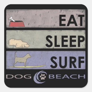 Een geweldige sticker voor honden- en strandliefhe