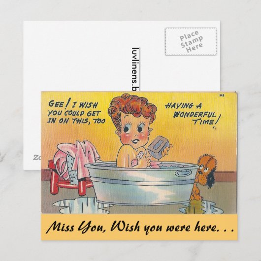 Een geweldige tijd! briefkaart (Voorkant / Achterkant)