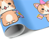 Een geweldige verjaardag - Ginger Tabby Cat 3 Cadeaupapier (Rol Hoek)