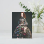 Een geweldige vrouw in Floral Dress AI Generated A Briefkaart (Staand voorkant)
