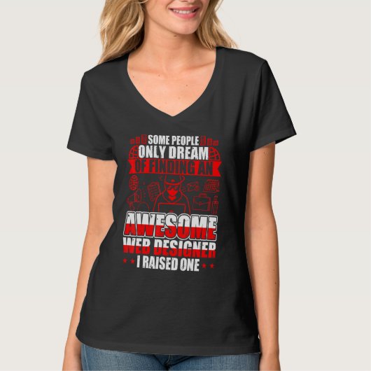 Een Geweldige webontwerper zoeken T-shirt (Voorkant)