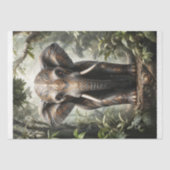 Een gewijde olifant in goudkleden in oerwoud - tissuepapier (Voorkant)