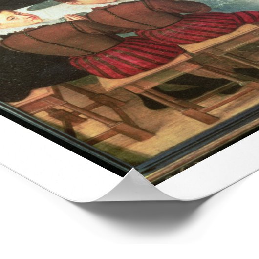 Een Gezegde van de familie voor de maaltijd, 1585  Poster (Hoek)