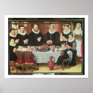 Een Gezegde van de familie voor de maaltijd, 1585  Poster