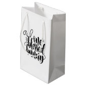 Een gezegende Bunny Pasen kalligrafie | Cadeautasj Klein Cadeauzakje (Achterkant Gekanteld)