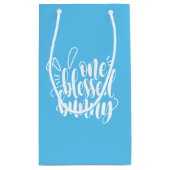 Een gezegende Bunny Pasen kalligrafie | Cadeautasj Klein Cadeauzakje (Achterkant)