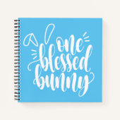 Een gezegende Bunny Pasen kalligrafie | Notitieboe Notitieboek (Voorkant)