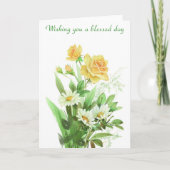 Een gezegende dag die aan je denkt kaart (Voorkant)
