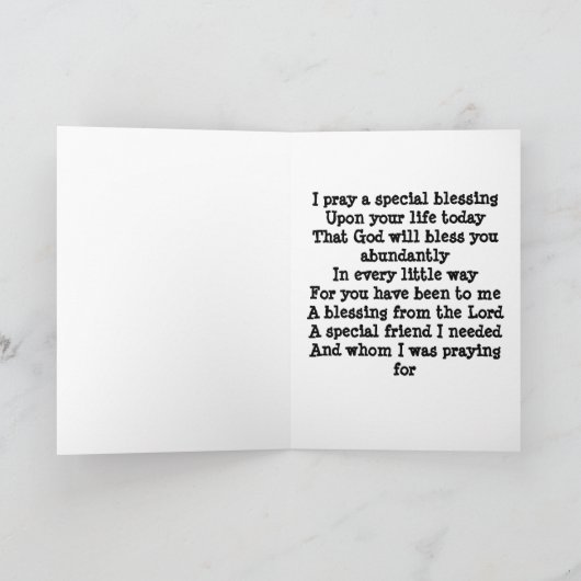 Een gezegende dag! Kaart van vriendschap (Binnen)