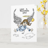 Een gezegende dag! Kaart van vriendschap (Gele Bloem)