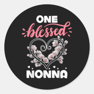 Eén gezegende oma Nonna Gigi oma Nana Mama Je Ronde Sticker