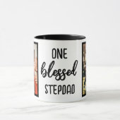 Een gezegende stiefvader | Moderne Vaderdag Foto Mok (Midden)