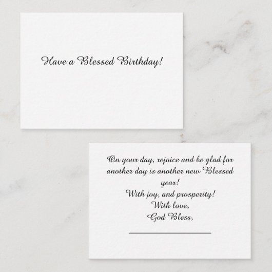 Een gezegende verjaardagsbrief Kaart Notitiekaartje (Voorkant / Achterkant)