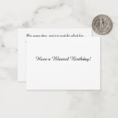 Een gezegende verjaardagsbrief Kaart Notitiekaartje (Voorkant / Achterkant in situ)