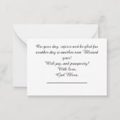 Een gezegende verjaardagsbrief Kaart Notitiekaartje (Achterkant)