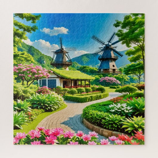 Een gezellig huisje legpuzzel (Verticaal)