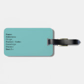 Een gezellige avond met kinderloze kattendame bagagelabel (Achterkant horizontaal)