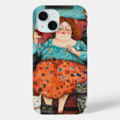 Een gezellige avond met kinderloze kattendame Case-Mate iPhone case (Achterkant)