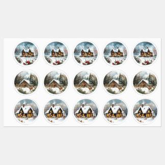 Een gezellige huis sticker die je het gevoel kerst