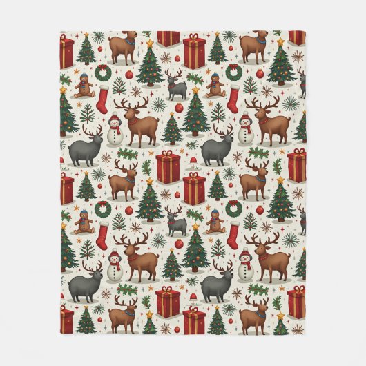 Een gezellige kerst fleece deken (Voorkant)