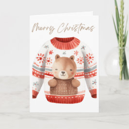 Een gezellige kersttrui feestdagen kaart