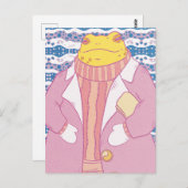 Een gezellige kikker briefkaart (Voorkant / Achterkant)