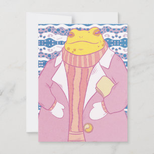 Een gezellige kikker briefkaart