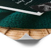 Een gezellige Neutral basket zwangerschapsaankondi Poster (Hoek)