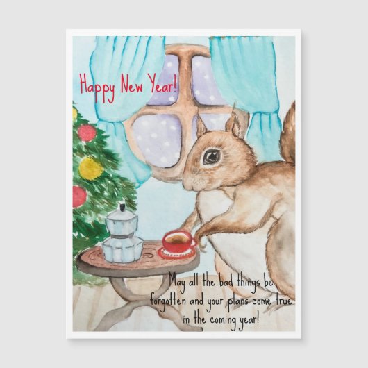 Een gezellige tekening van een schattige eekhoorn (Voorkant)