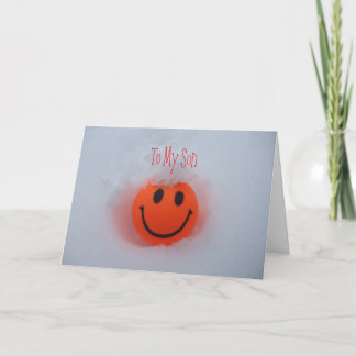 Een gezicht - de Valentijnsdag van de Zoon Feestdagen Kaart