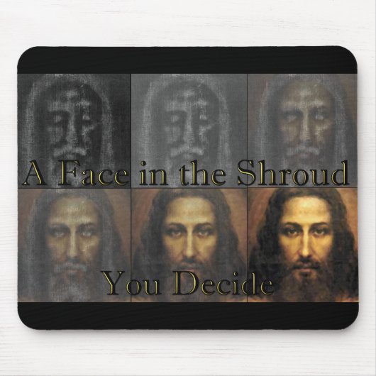 Een gezicht in de Shroud Muismat (Voorkant)