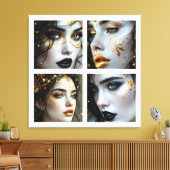 Een Gezicht In De Tijd Canvas Afdruk (Insitu (Woonkamer))