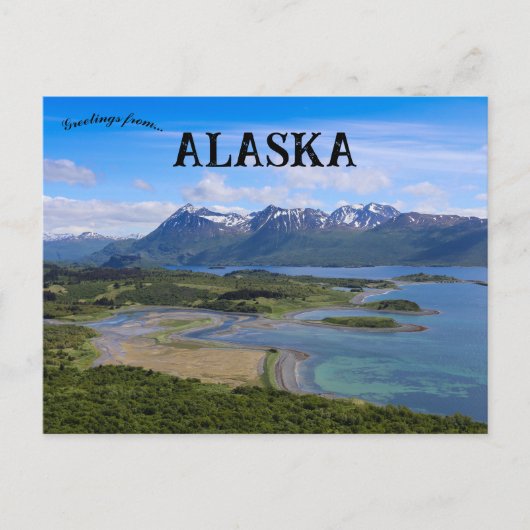 Een gezicht op Uganik Bay Alaska Briefkaart (Voorkant)