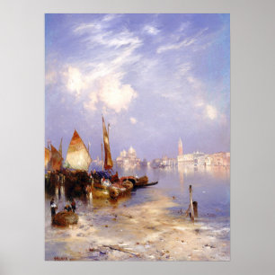 Een gezicht op Venetië door Thomas Moran Poster
