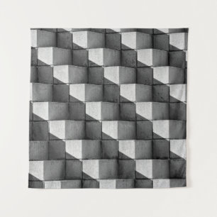 Een gezicht van de vierzijdige piramide in de wandkleed