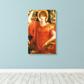 Een gezichtsvermogen van Fiametta (Roodharige Vrou Canvas Afdruk (Insitu (Houten vloer))