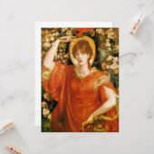 Een gezichtsvermogen van Fiametta (Roodharige Vrou Kaart (Voorkant / Achterkant in situ)