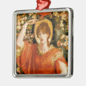 Een gezichtsvermogen van Fiametta (Roodharige Vrou Metalen Ornament (Links)