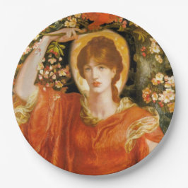 Een gezichtsvermogen van Fiametta (Roodharige Vrou Papieren Bordje