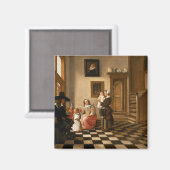 Een gezin in het binnenland magneet (Voorkant / Achterkant)